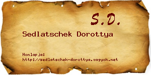 Sedlatschek Dorottya névjegykártya