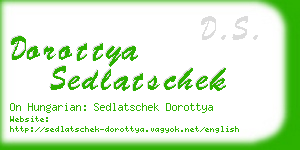 dorottya sedlatschek business card